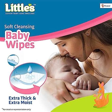 Buy LITTLE'S SOFT CLEANSING BABY WIPES (80 WIPES, LID PACK OF 12 ...