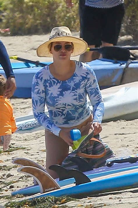 Hilary Duff in Bikini Bottoms - Beach in Malibu, July 2016 • CelebMafia