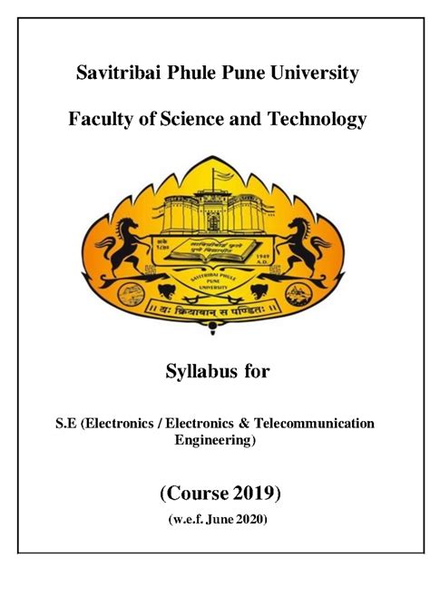 SE E&TC Engineering - Semester III Syllabus (2019 Course) - Studocu