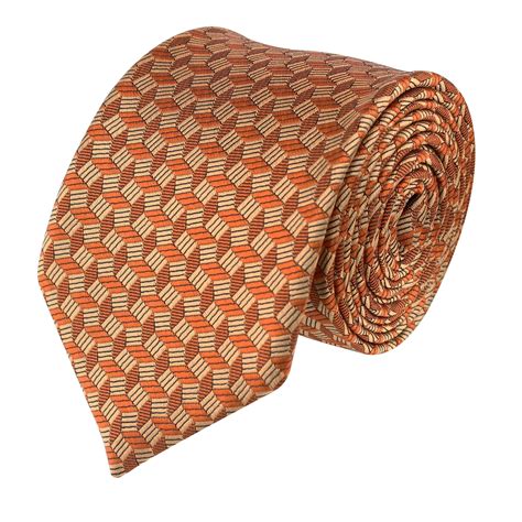 Buy PELUCHE Kovove Orange Abstract Neck Tie For Men at Amazon.in