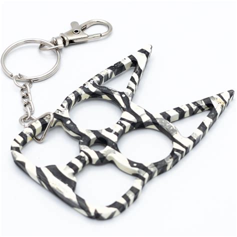 Bubbly Cat Self Defense Keychain - Zebra-4K2-U009-BZ
