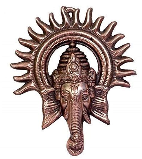 Craft Trade Brass Handmade Lord Ganesha Idol Wall Hanging Statue for ...