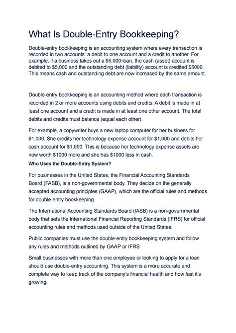 Basiscs OF Double Entry System OF Accounting - What Is Double-Entry ...