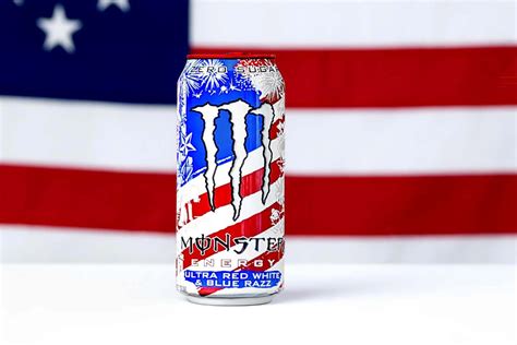 Monster Ultra Red White & Blue Razz energy drink coming in 2026