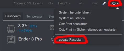 Can we get an OS update option in the Octopi menu? - General ...