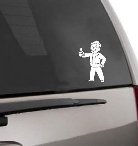 Fallout New Vegas Vault Boy Style 2 Vinyl Wall Art Decal - Black ...