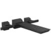 Delta Pivotal Matte Black 2-handle Wall-mount Low-arc Bathtub Faucet ...