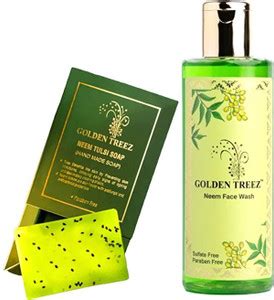 Golden Treez Neem Tulsi Soap 115gm and Neem Facewash 210ml Pure Neem ...