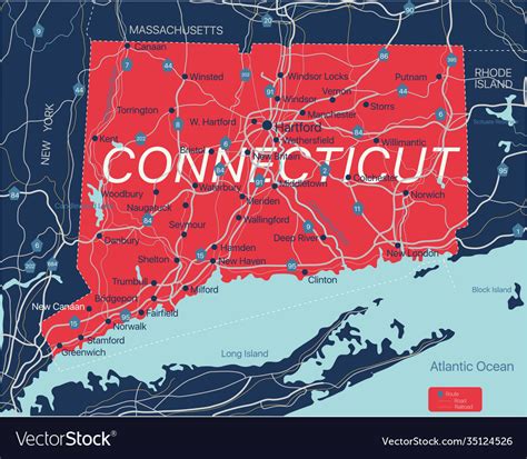 Image result for Connecticut State Map