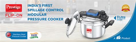Buy Prestige 3L Stainless Steel Flip On Mini Svachh Outerlid Pressure ...