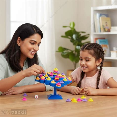 Kids Mandi® Topple Tree Balance Game: Fun Stacking & Balancing Game fo