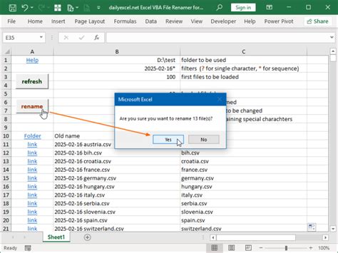 Image result for Excel VBA File Renaming