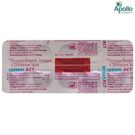 OMEN ACT TABLET Price, Uses, Side Effects, Composition - Apollo Pharmacy