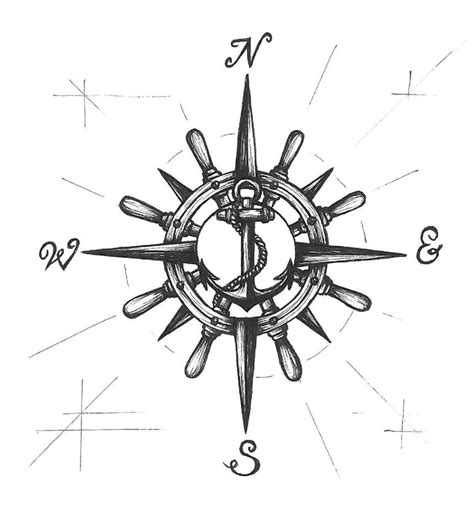 Image result for Pirate Compass Drawing