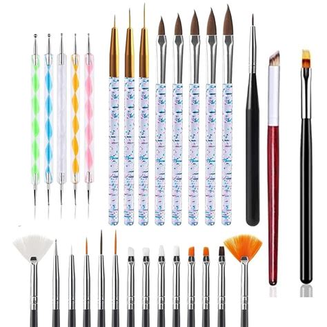 Buy INOG 30pcs Nail Art Brushes,Nail Art Tool Set,Nail Dotting Tools ...