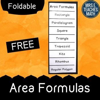 Image result for Area Formula Foldable