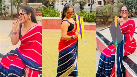 Anasuya Bharadwaj : పతంగ్ తో అనసూయ.. చీరకట్టులో సంక్రాంతి స్పెషల్ ...