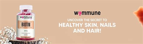 WOMMUNE Biotin Gummies for Hair Growth - Biotin Supplement with Zinc ...