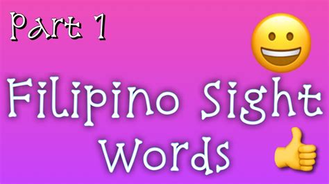 Image result for Tagalog Basic Sight Words
