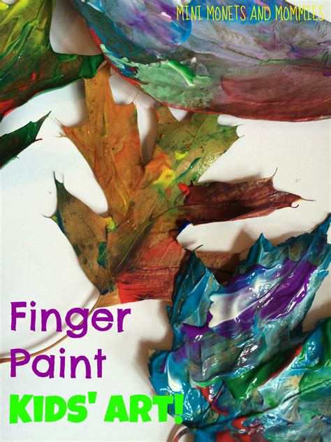 Mini Monets and Mommies: Fall Leaf Finger Paint Art