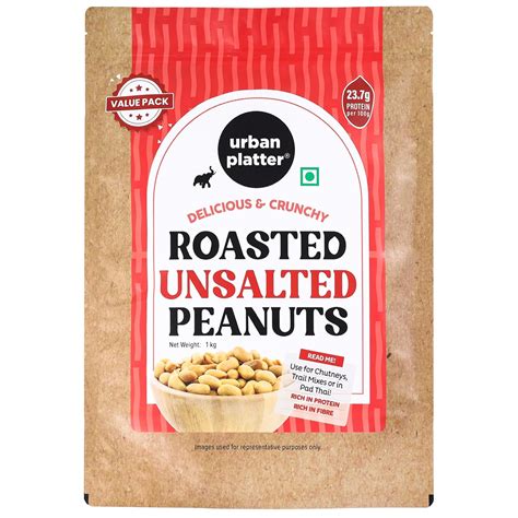 Urban Platter Roasted Unsalted Peanuts, 1Kg [Grade A Peanuts, Groundnut ...