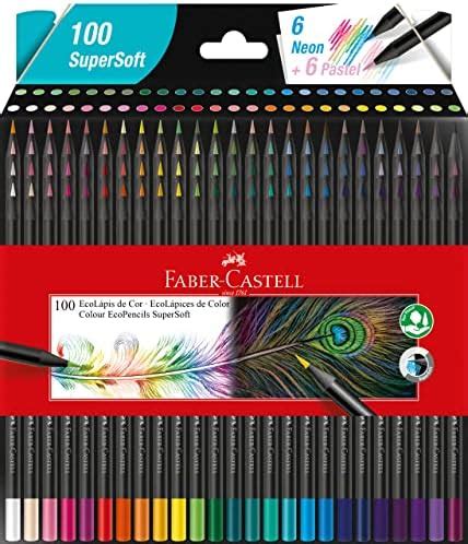 Color Pencil, Faber-Castell, EcoPencil Supersoft, 1207100SOFT, 100 ...
