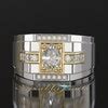 Buy Moissanite Round Diamond Men's Ring, Solid Gold Gents Ring ...