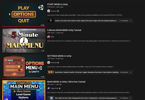 How to Make Menu in Unity 的图像结果