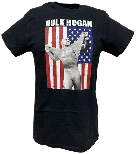 Hulk Hogan USA American Flag WWE Mens T-shirt - Walmart.com