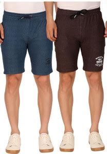 benzos Solid Men Denim Blue, Brown Casual Shorts - Buy benzos Solid Men ...