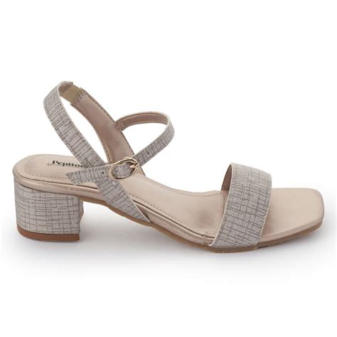 Rose Gold Mid Heel Open Sandals N21340 - Pepitoes