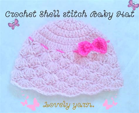 Shell Stitch Baby Hat Tutorial 的图像结果