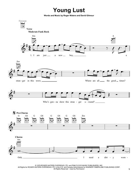 Young Lust by Pink Floyd - Ukulele - Guitar Instructor