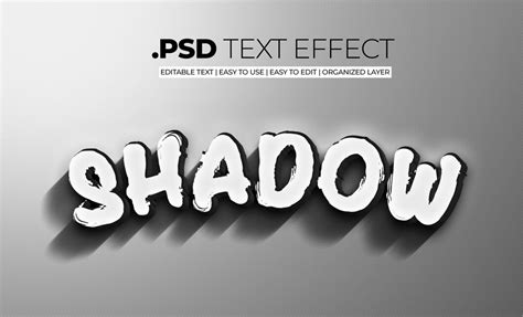 Shadow text effect style psd editable | Premium PSD