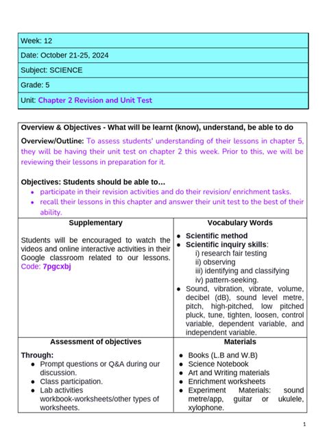 Image result for Science Lesson 12