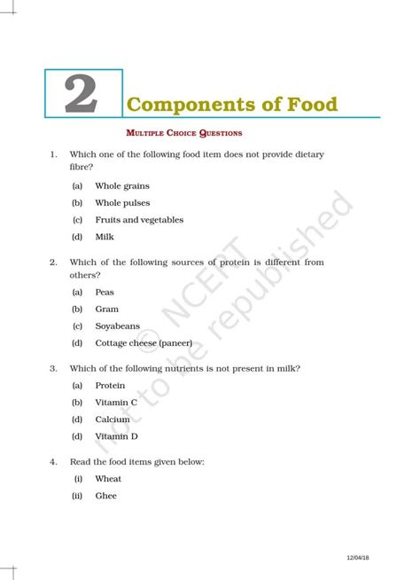 Image result for Chapter 2 Components of Food Extra Question Class 6