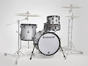 Ludwig LC179X028 Breakbeats 4 Piece Shell Pack with Riser, White ...