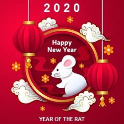 紅色喜慶2020鼠年大吉新年快樂海報| PSD 素材免費下載 - Pikbest