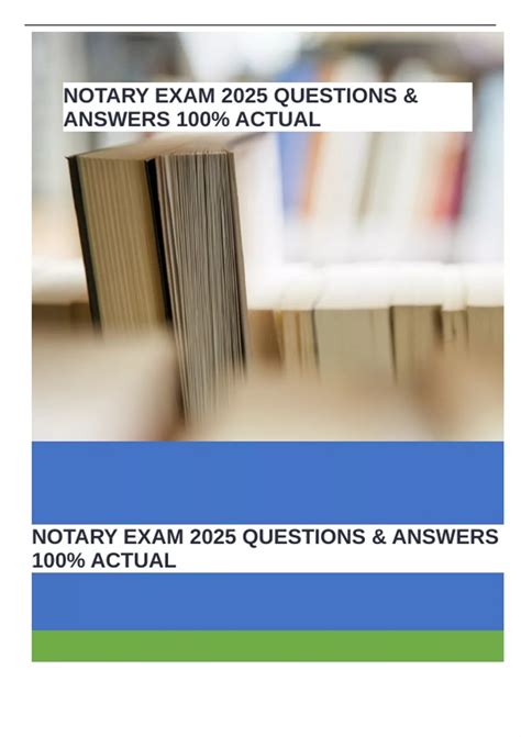 NOTARY EXAM 2025 QUESTIONS & ANSWERS 100% ACTUAL - Notary - Stuvia US