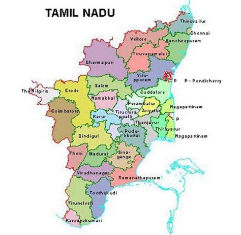 Chennai map in Tamil - Map of Chennai Tamil Nadu (Tamil Nadu - India)