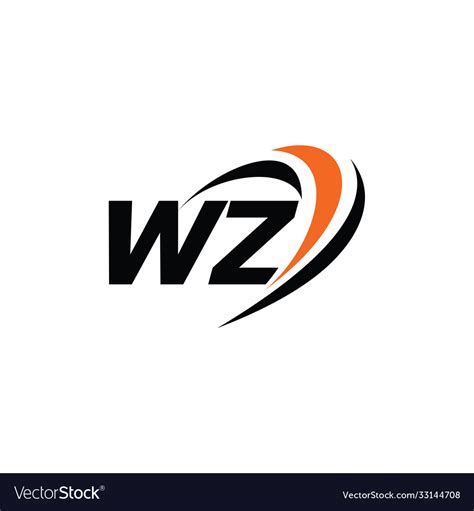 Wz monogram logo Royalty Free Vector Image - VectorStock