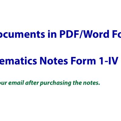 Image result for Mathematics Form 2 Notes