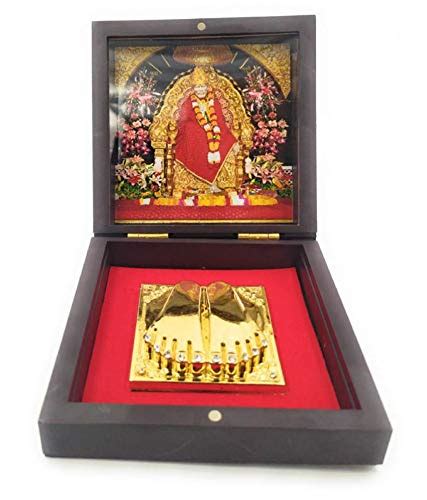 Shirdi Sai Baba Charan Paduka Box for Pooja : Amazon.in: Home & Kitchen