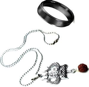 Dynamic Retail Global Shiva Mahadev Mahakal Locket Black Ring for Men ...