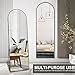 Buy Koonmi Arched Full Length Mirror, 64x21 Black Mirror Full Length ...