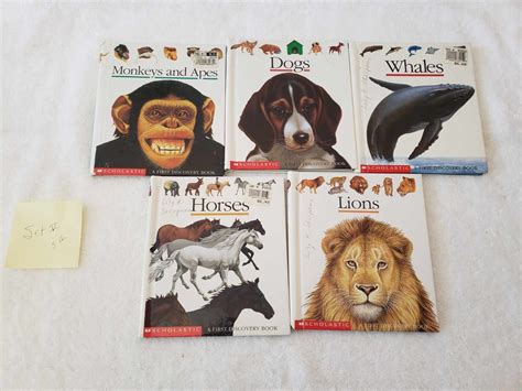 Scholastic First Discovery Books Dogs Horses Monkeys Apes Lions Whales ...