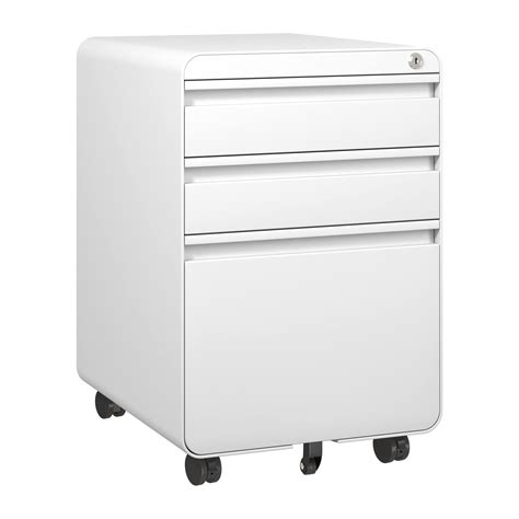 Buy Dripex 3-Drawer Mobile File Cabinet for A4 File, Lockable Rolling ...