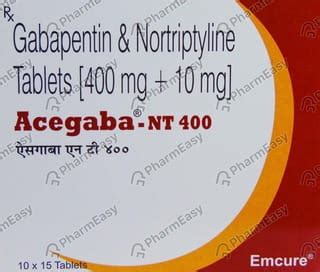 Acegaba Nt 400/10mg Strip Of 15 Tablets: Uses, Side Effects, Price ...