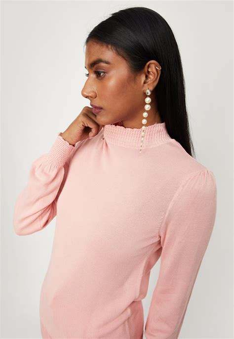 Buy Women Smocked Mock Neck Top Online at just Rs. 899.0 ...