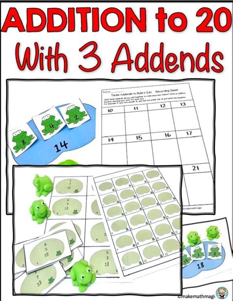 Image result for Math Addition 3 Addends